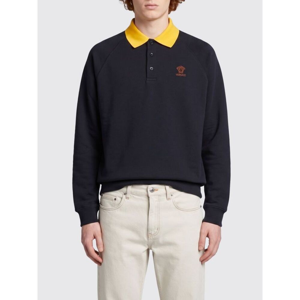 Versace Polo Shirt Men Navy